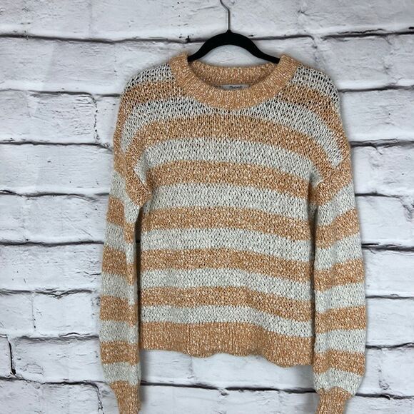 Madewell Women's Striped Pullover Sweater XXS Multicolor Crew Neck - Picture 2 of 6